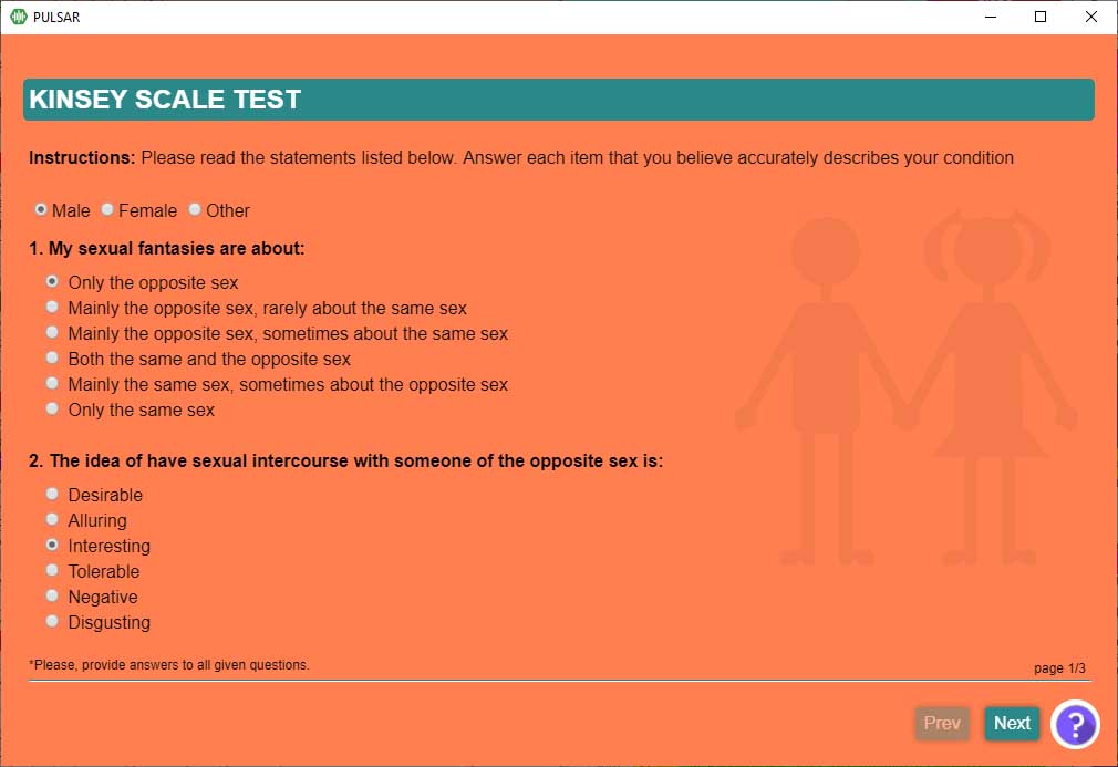 Kinsey Scale test